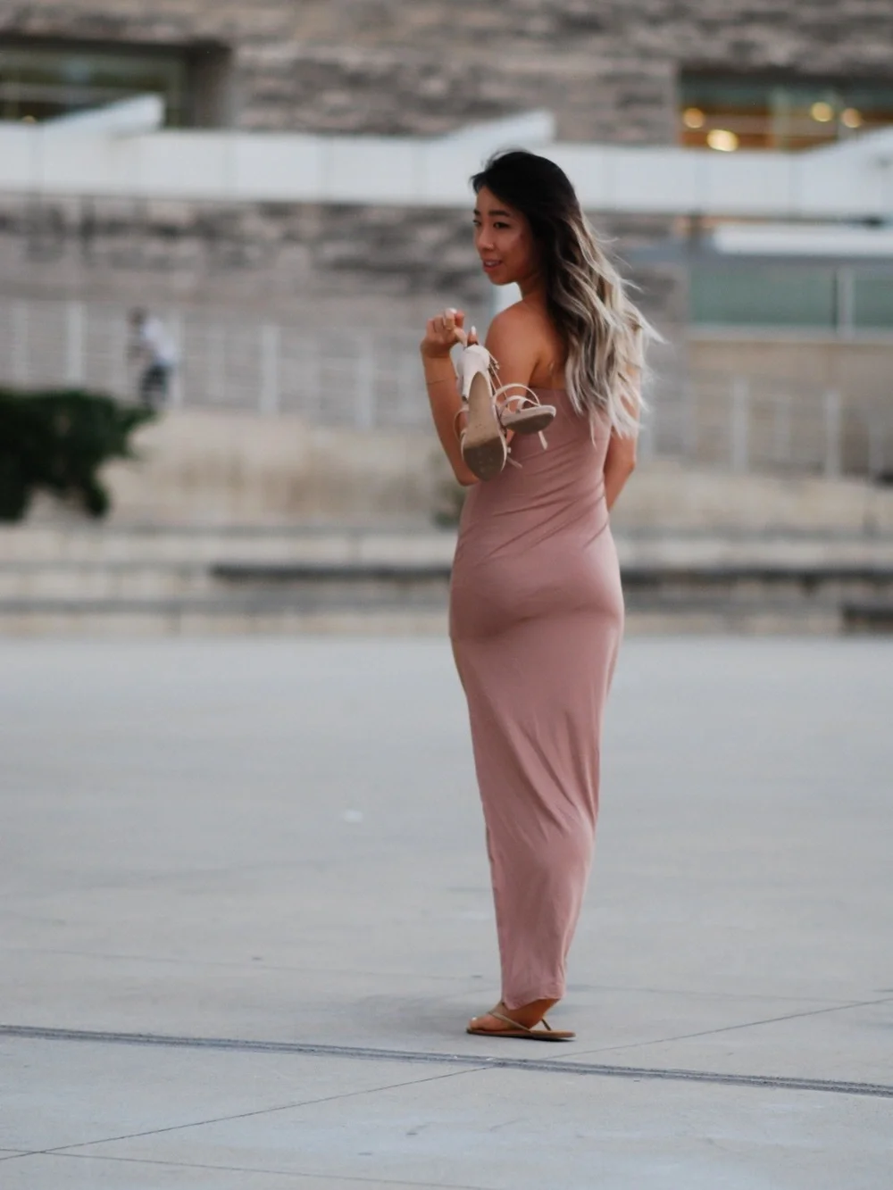 Superdown Pink Toni Slit Strapless Maxi Skirt